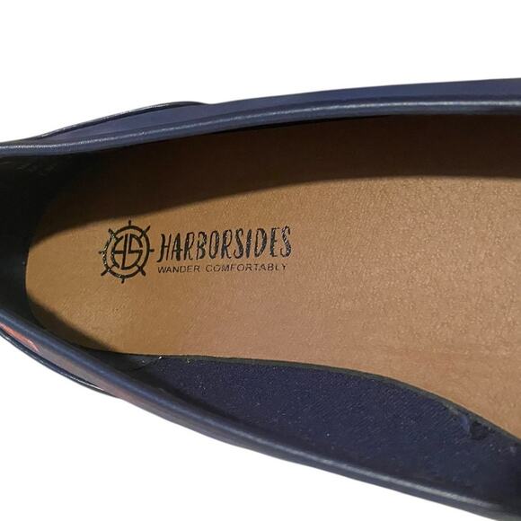 Harborsides Libbie Womens Loafers 11M Blue Black Faux Leather Slip On Shoes - Picture 3 of 9